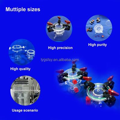गुणवत्ता  Customized Corrosion Resistant Highly Transparent Double Layer Quartz Reactor for Science Lab Glassware कारखाना
