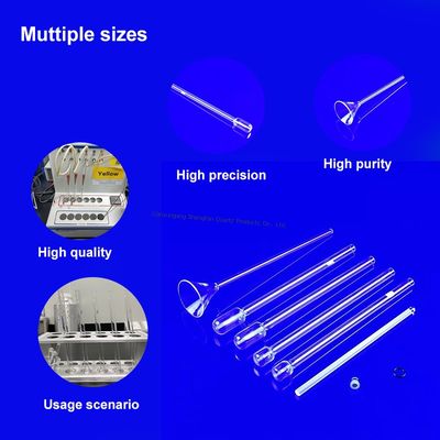 गुणवत्ता  High Temperature Resistant Quartz Glass BET Adsorption Tubes Corrosion Resistant Highly Transparent कारखाना