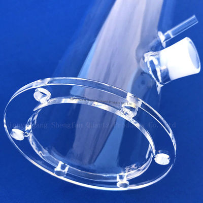 गुणवत्ता  Customized High temperature resistant 1200 high purity 99.99% Quartz flange Tube कारखाना