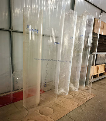 पारदर्शी उच्च पारगम्यता क्वार्ट्ज ग्लास ट्यूब अच्छी विद्युत इन्सुलेशन और संक्षारण प्रतिरोध के साथ