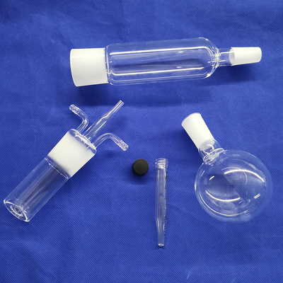Customized Clear Quartz Glass Tube Reactor With Belt Grinding Mouth Fused Silicon