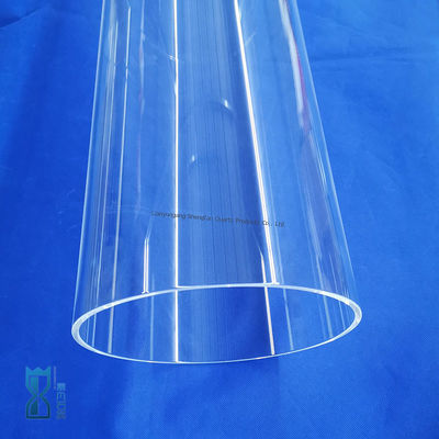 औद्योगिक अनुप्रयोगों के लिए फैक्ट्री कस्टम बड़े व्यास क्वार्ट्ज ग्लास ट्यूब उच्च तापमान और संक्षारण प्रतिरोधी