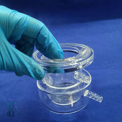 प्रयोगशाला के लिए कस्टम विनिर्माण स्पष्ट क्वार्ट्ज ग्लास रिएक्टर