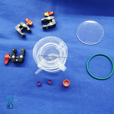 प्रयोगशाला के लिए कस्टम विनिर्माण स्पष्ट क्वार्ट्ज ग्लास रिएक्टर