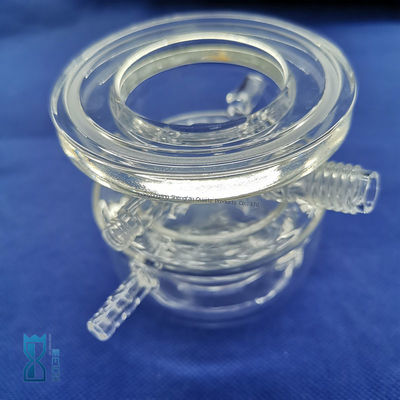 प्रयोगशाला के लिए कस्टम विनिर्माण स्पष्ट क्वार्ट्ज ग्लास रिएक्टर