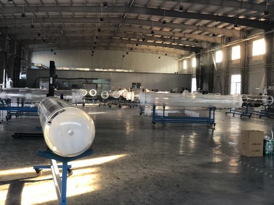 निर्माण कस्टम उच्च तापमान प्रतिरोध बड़े व्यास संक्षारण प्रतिरोधी फ्यूज्ड क्वार्ट्ज ग्लास ट्यूब