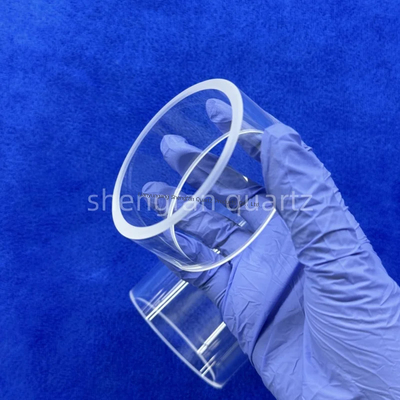 एयरस्पेस के लिए कस्टम हीट रेसिस्टेंस क्लियर क्वार्ट्ज ग्लास ट्यूब