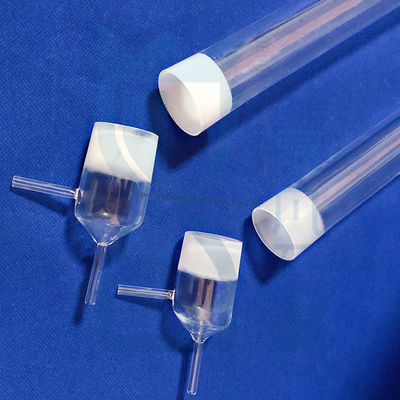 29/32 24/29 जोड़ के साथ कस्टम फ्यूज्ड सिलिका क्वार्ट्ज ग्लास फ्लास्क का समर्थन करें