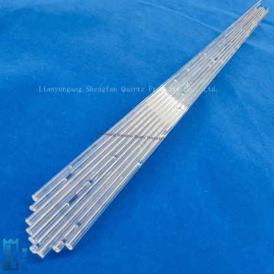 99.99% SiO2 शुद्धता और 1100°C कार्य तापमान के साथ कारखाना निर्मित उच्च तापमान प्रतिरोधी क्वार्ट्ज ग्लास ट्यूब