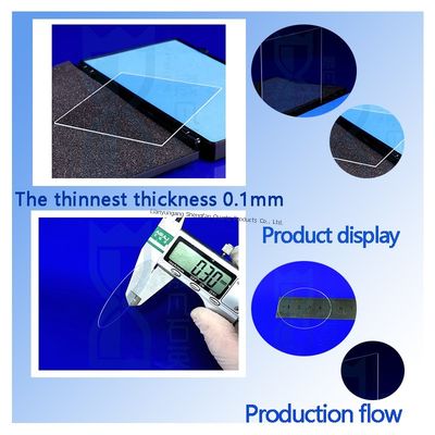उच्च पारदर्शिता 99.99% शुद्धता क्वार्ट्ज ग्लास प्लेट 1100°C कार्य तापमान के साथ