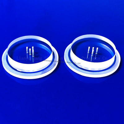 92% प्रकाश संचरण घनत्व 2.2g/cm3 और 1150℃ कार्य तापमान के साथ अनुकूलित फ्यूज्ड क्वार्ट्ज प्लेट