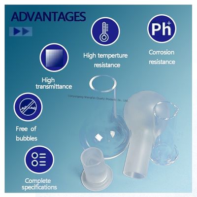 संयुक्त के साथ कस्टम फ्यूज सिलिका क्वार्ट्ज ग्लास फ्लास्क