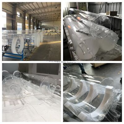 औद्योगिक अनुप्रयोगों के लिए गर्मी प्रतिरोधी उच्च शुद्धता 99.99% पारदर्शी क्वार्ट्ज ग्लास ट्यूब