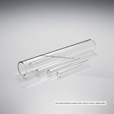 सेमीकंडक्टर अनुप्रयोगों के लिए उच्च प्रकाश संचरण के साथ अच्छी विद्युत इन्सुलेशन उच्च ताप प्रतिरोध क्वार्ट्ज ग्लास ट्यूब