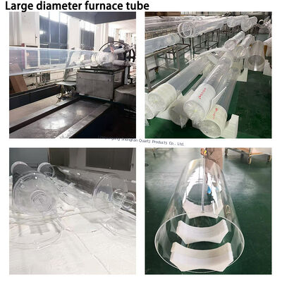 निर्माण कस्टम उच्च तापमान प्रतिरोध बड़े व्यास संक्षारण प्रतिरोधी फ्यूज्ड क्वार्ट्ज ग्लास ट्यूब