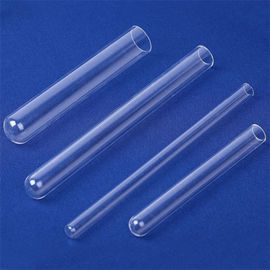 Transparant Surface Scientific Glassware Continue Melting Method Processed Quartz Test Tube