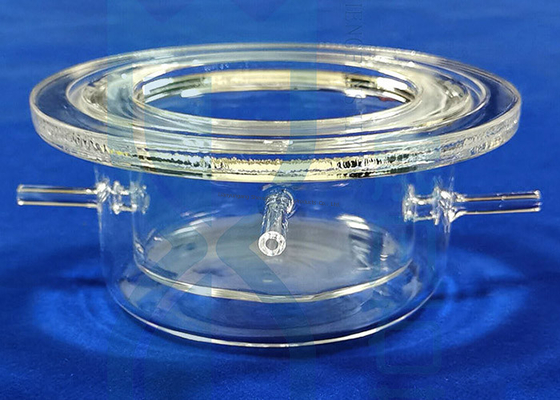 क्वार्ट्ज ग्लास रिएक्टर रिएक्शन टैंक अनुकूलित आकार रसायन विज्ञान प्रयोगशाला कांच के बने पदार्थ विज्ञान लैब ग्लासवेयर