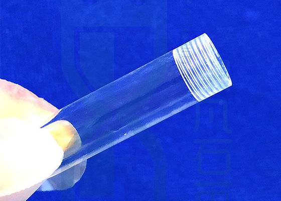 2.2g / Cm3 स्क्रू थ्रेड स्पष्ट SIO2 क्वार्ट्ज टेस्ट ट्यूब