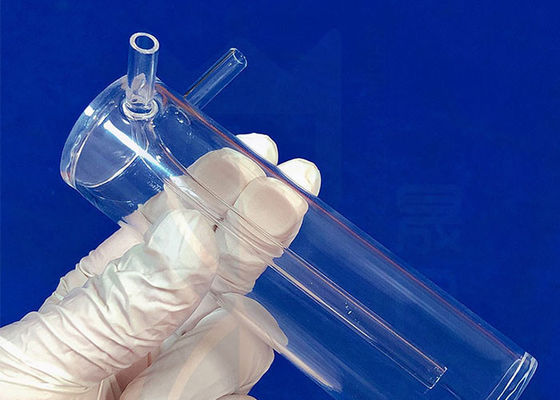 रासायनिक परीक्षण विभाजक के लिए पारदर्शी क्वार्ट्ज ग्लास रिएक्टर