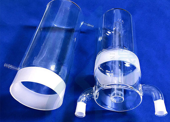 बड़े व्यास फर्नेस 2.2 जी / सेमी 3 क्वार्ट्ज ग्लास ट्यूब साइंस लैब ग्लासवेयर