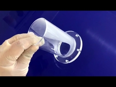 रासायनिक पाइप के लिए बड़े व्यास का पारदर्शी क्वार्ट्ज ट्यूब फ़्लैंज