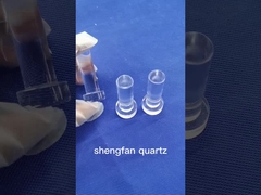 लैब के लिए क्षार प्रतिरोध शुद्ध क्वार्ट्ज टेस्ट ट्यूब क्लियर ग्राउंड ज्वाइंट माउथ