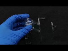 फ्यूज्ड सिलिकॉन साइंस लैब ग्लासवेयर क्वार्ट्ज ग्राहम कंडेंसर 99.9% SiO2 सामग्री एंटी-करोशन