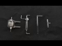 फ्यूज्ड सिलिकॉन साइंस लैब ग्लासवेयर क्वार्ट्ज ग्राहम कंडेंसर 99.9% SiO2 सामग्री एंटी-करोशन