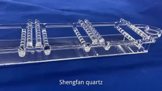 उच्च परिशुद्धता एसिड प्रतिरोधी पारदर्शी क्वार्ट्ज नाव वेफर धारक सेमीकंडक्टर क्वार्ट्ज नावें